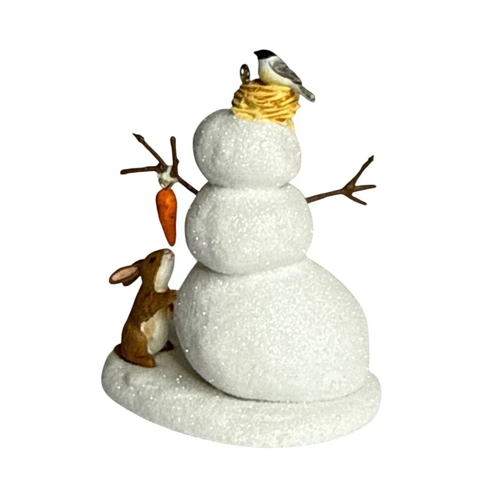 2017 Hallmark Keepsake Winter White Snowman Marjolein Bastin Ornament w/ Box